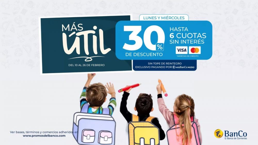 Conocé “Más Útil”, la promo del Banco  de Corrientes