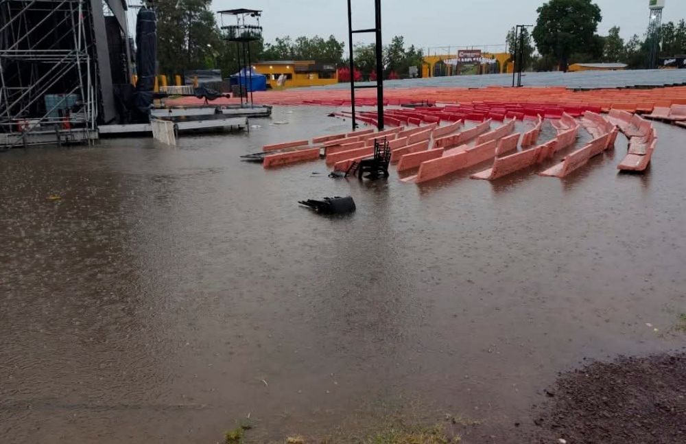 En el día de la inauguración de la Fiesta Nacional del Chamamé, se inundó el Anfiteatro Cocomarola