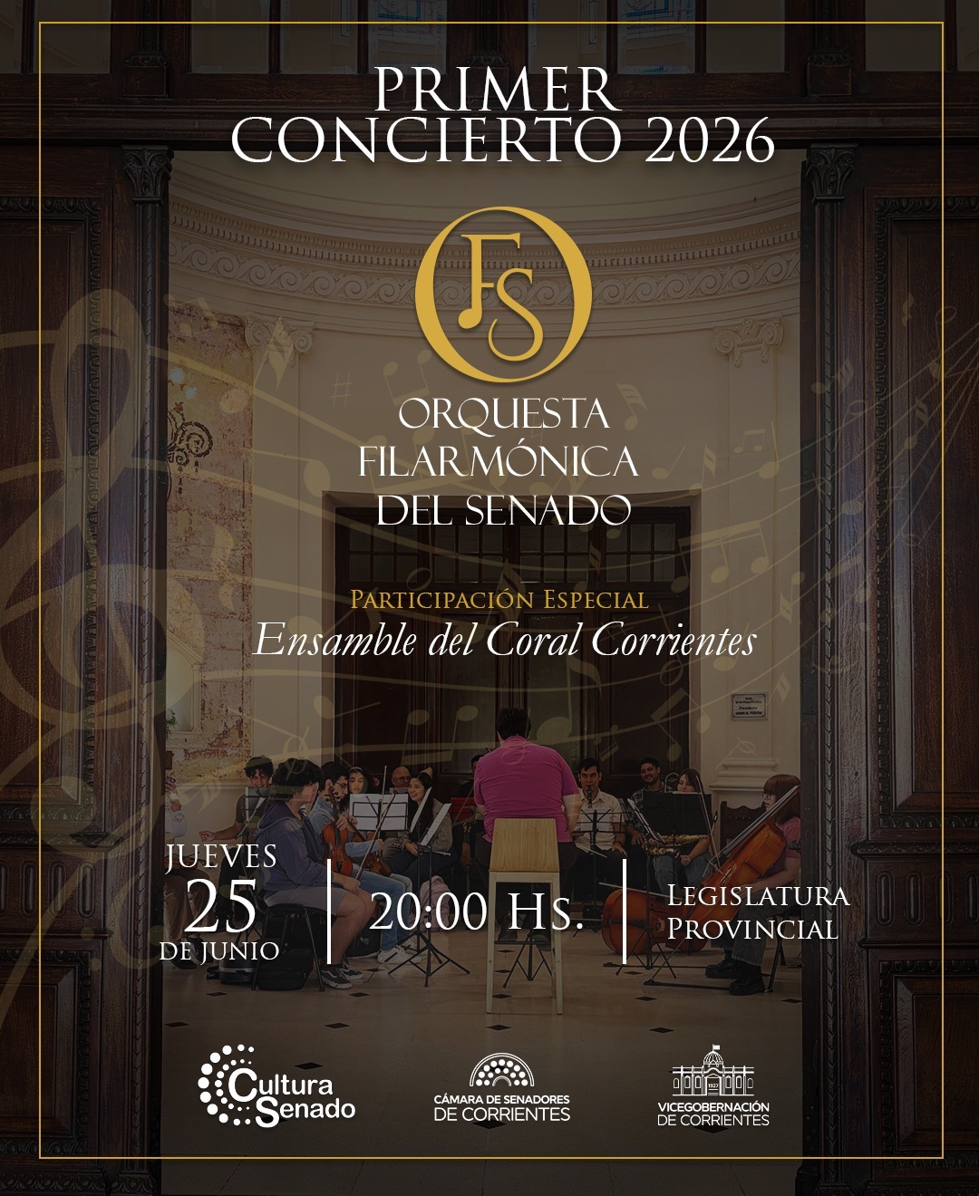 La Orquesta Filarmónica del Senado inicia su temporada 2026 con un concierto especial y nueva dirección artística