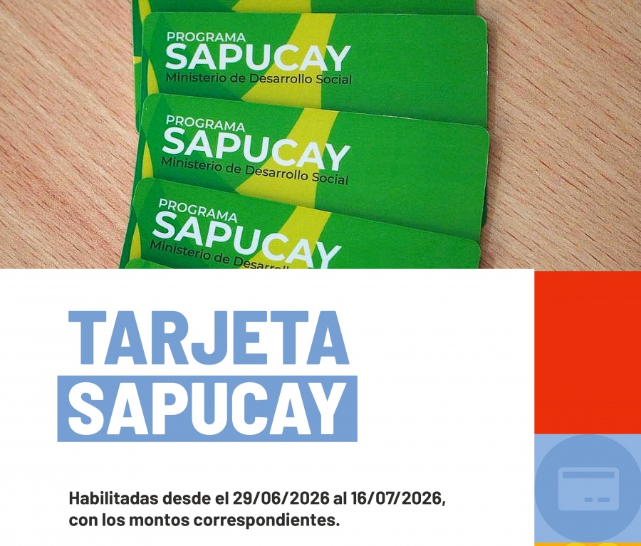 Se encuentran habilitadas las Tarjetas Sapucay