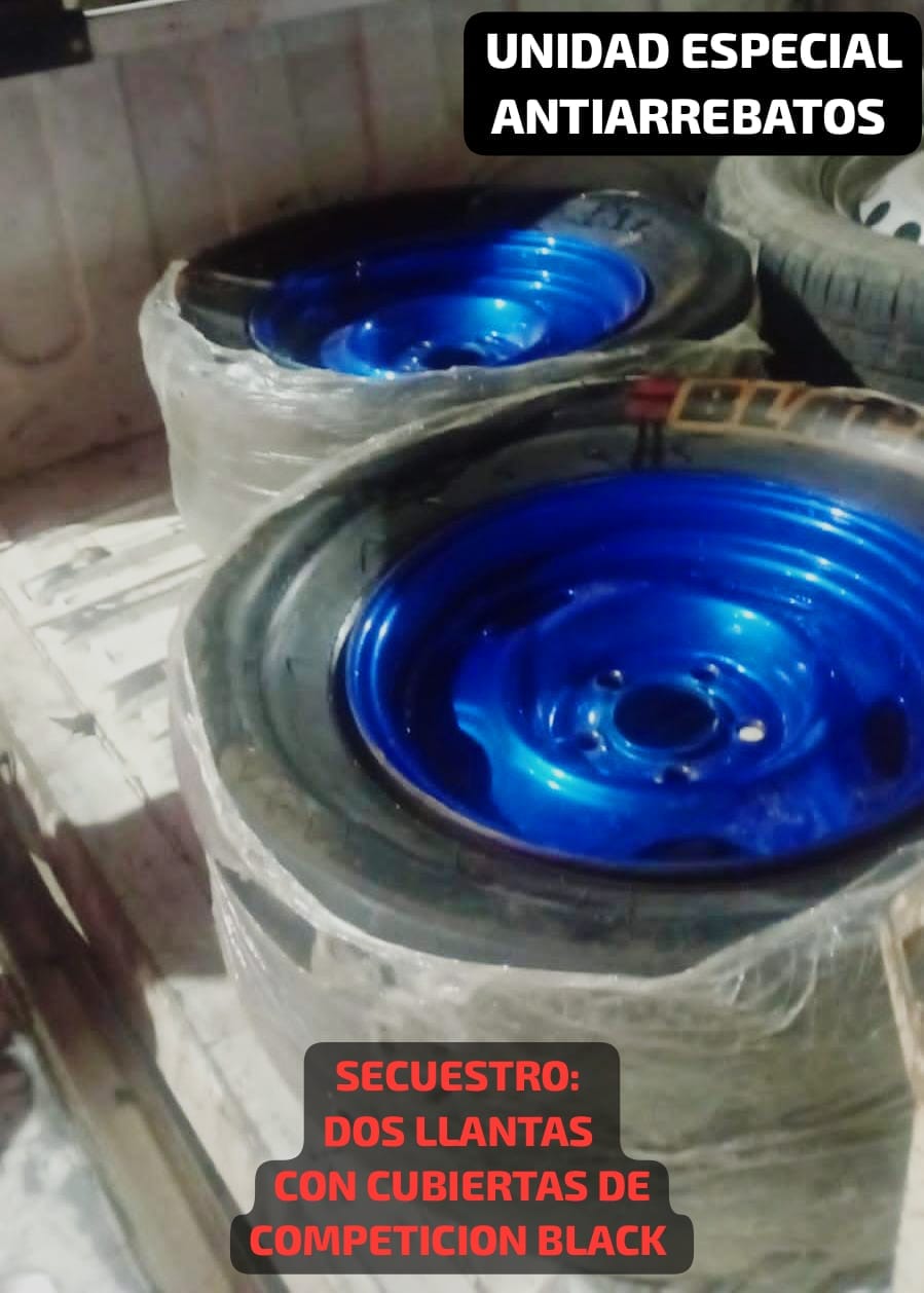 La Policía recuperó dos llantas de competición robadas de un taller mecánico