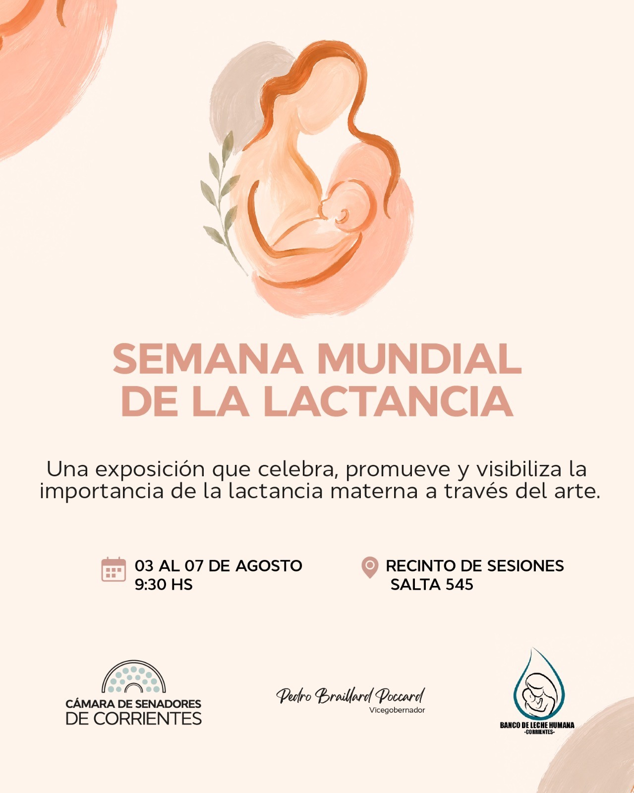 La Legislatura inaugura una muestra por la Semana Mundial de la Lactancia Materna
