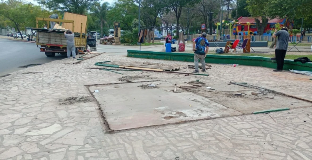 Recuperaron un espacio del Parque Mitre que durante años fue ocupado por un kiosco sin permisos