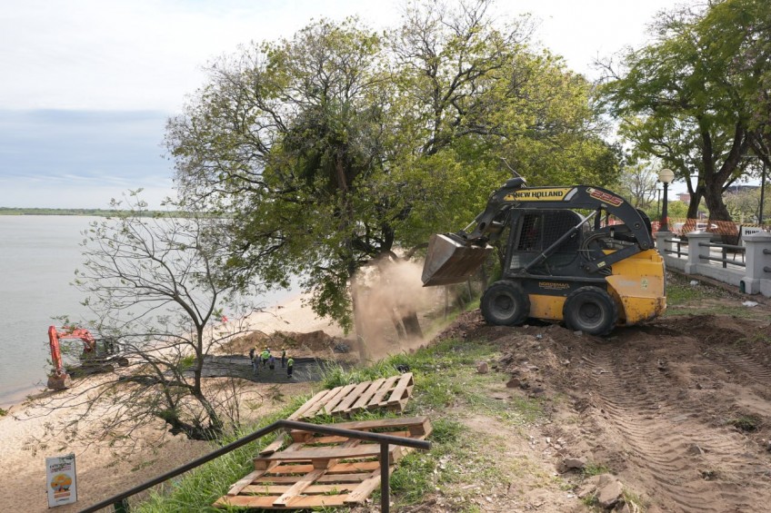 El Municipio avanza con nuevas obras en la playa Malvinas II